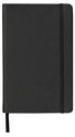 black faux leather reporter notebook